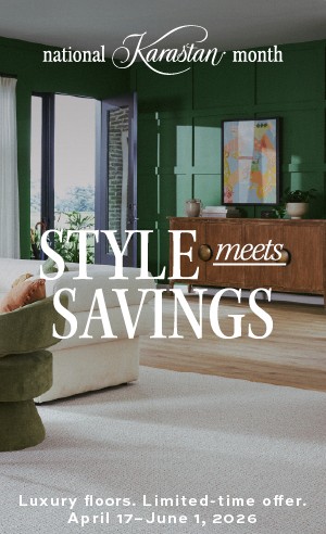 Living room with green accents